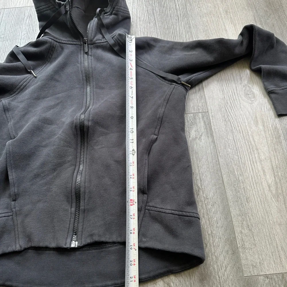 Lululemon Black Cowl neck full Zip-Up Hoodie Size 4 womens - Picture 7 of 8
